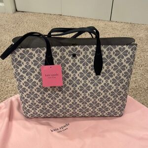 Kate Spade Black Geometric Tote Bag